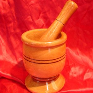 Handmade Wooden Mortar & Pestle Set (5"x5")